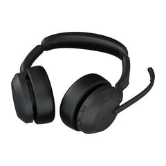 Jabra Evolve2 55 UC Stereo Wireless Headset with USB-A Adapter & Charging Stand – Black