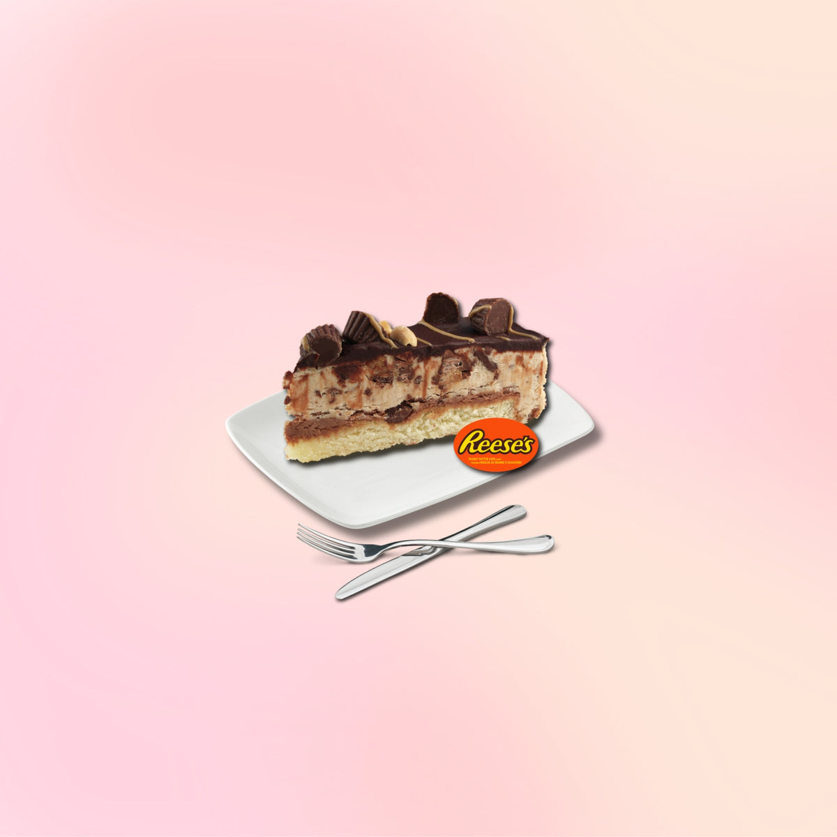 REESE'S Peanut Butter Blondie Cake Slice