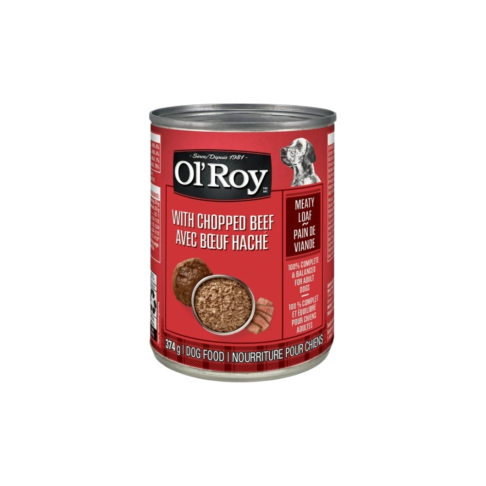 Ol' Roy Meaty Loaf w/ Chopped Beef Wet Dog Food (374g)