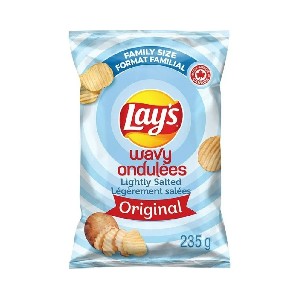 Lay's Wavy Lightly Salted Chips (235g)