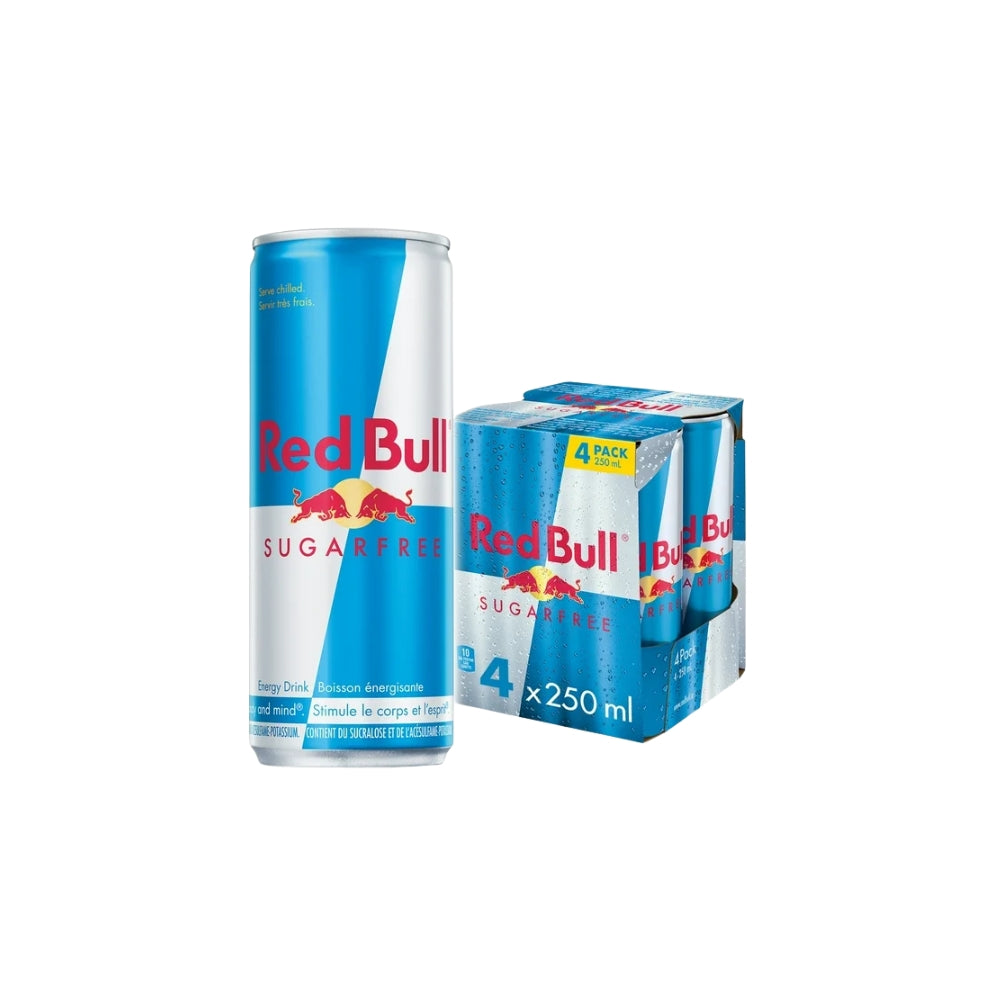 Red Bull Energy Drink Sugar Free 4pk (4x250ml)