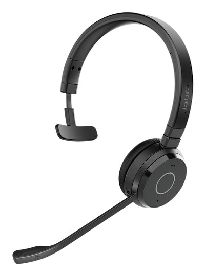 Jabra Evolve 65 TE UC Mono Wireless Headset with USB-A Adapter – Black