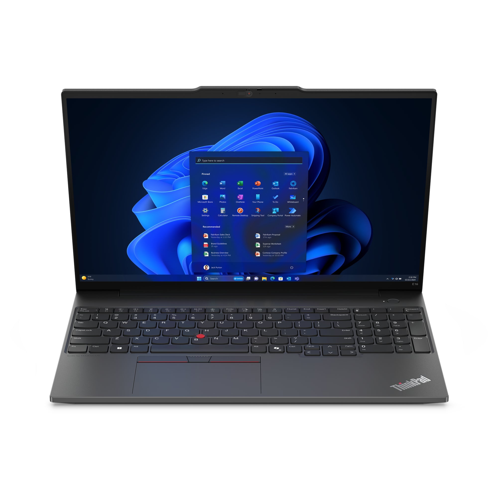 Lenovo ThinkPad E16 Gen 2 16" Laptop – Ryzen 5 PRO 7535U, 16GB RAM, 256GB SSD, Windows 11 Pro
